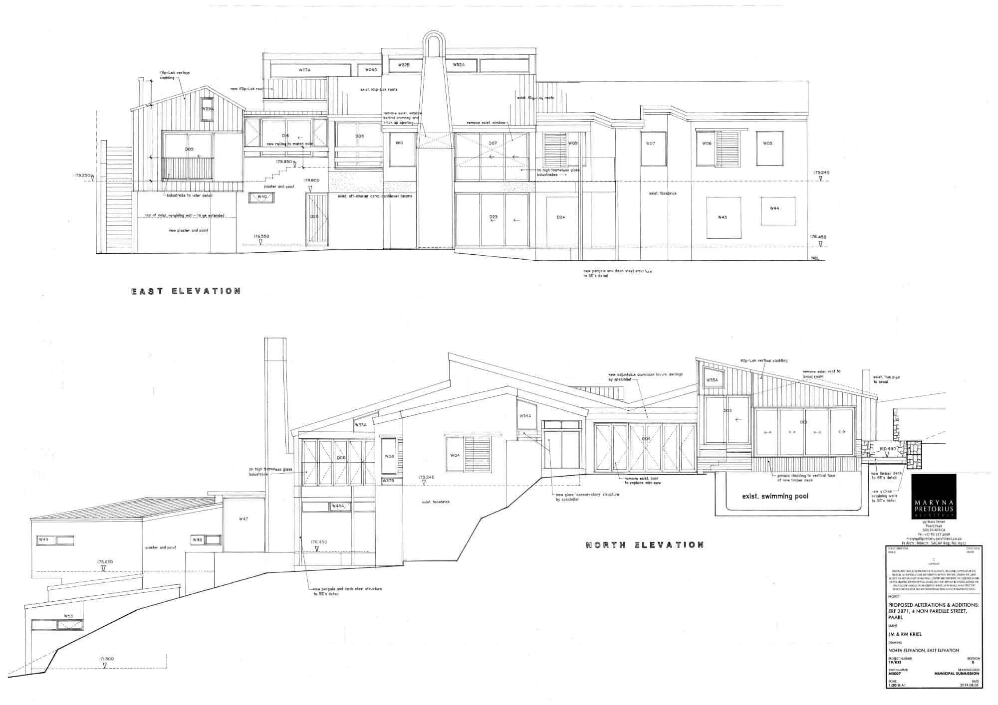 north elevation east elevation